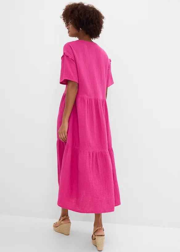 Abito midi in mussola morbida, bonprix