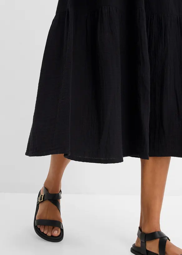 Abito midi in mussola morbida, bonprix