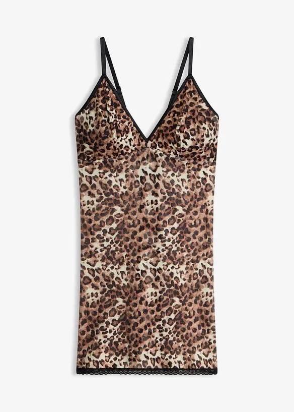 Abito in mesh leopardato, bonprix