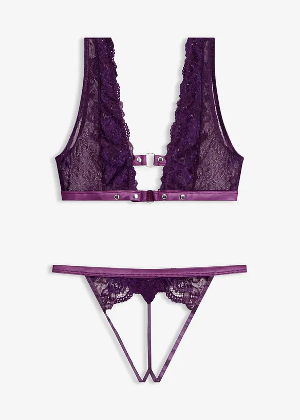 Reggiseno bustier e tanga ouvert (set 2 pezzi), bonprix