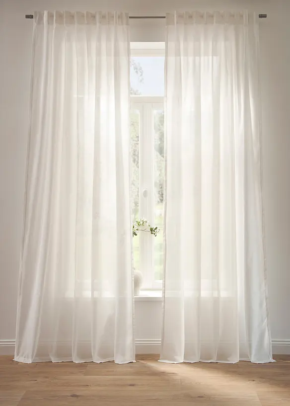 Tenda semitrasparente in materiale riciclato (pacco da 2), bonprix