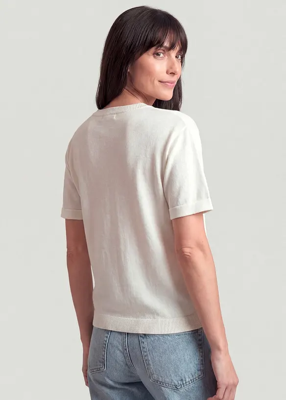 Maglione in filato fine di puro cotone biologico, bonprix