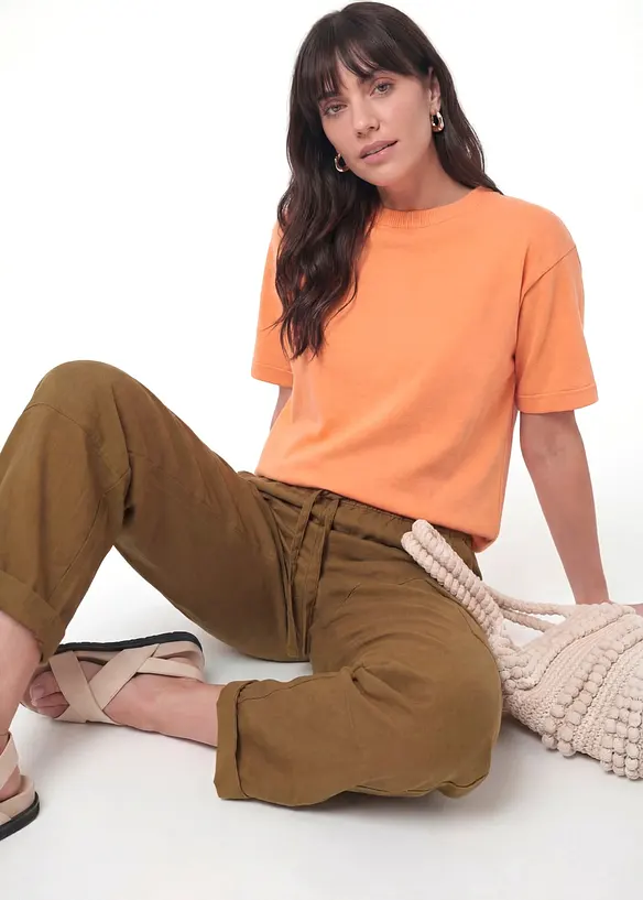 Maglione in filato fine di puro cotone biologico, bonprix