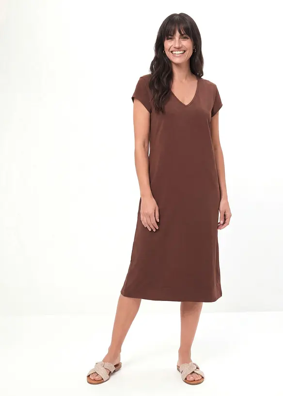 Abito in maglina di misto cotone elasticizzato, bonprix