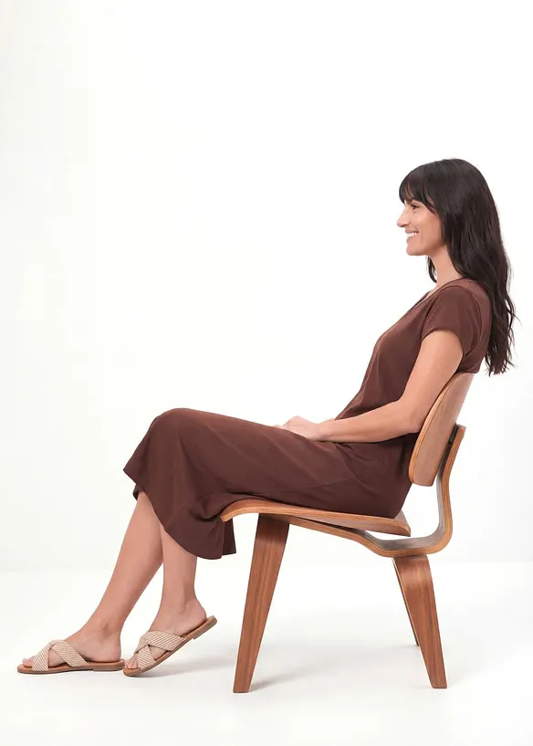 Abito in maglina di misto cotone elasticizzato, bonprix