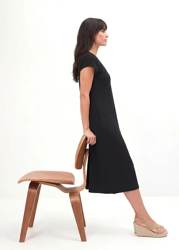Abito in maglina di misto cotone elasticizzato, bonprix