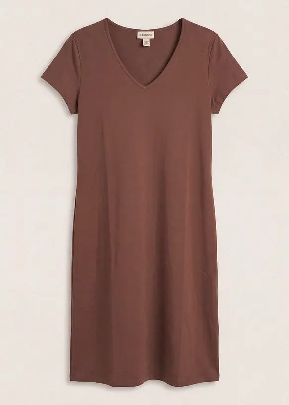 Abito in maglina di misto cotone elasticizzato, bonprix