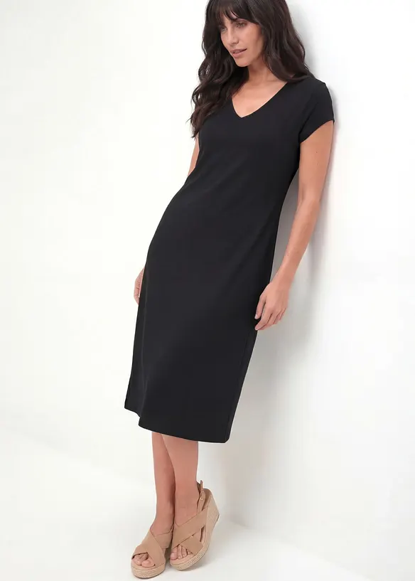 Abito in maglina di misto cotone elasticizzato, bonprix