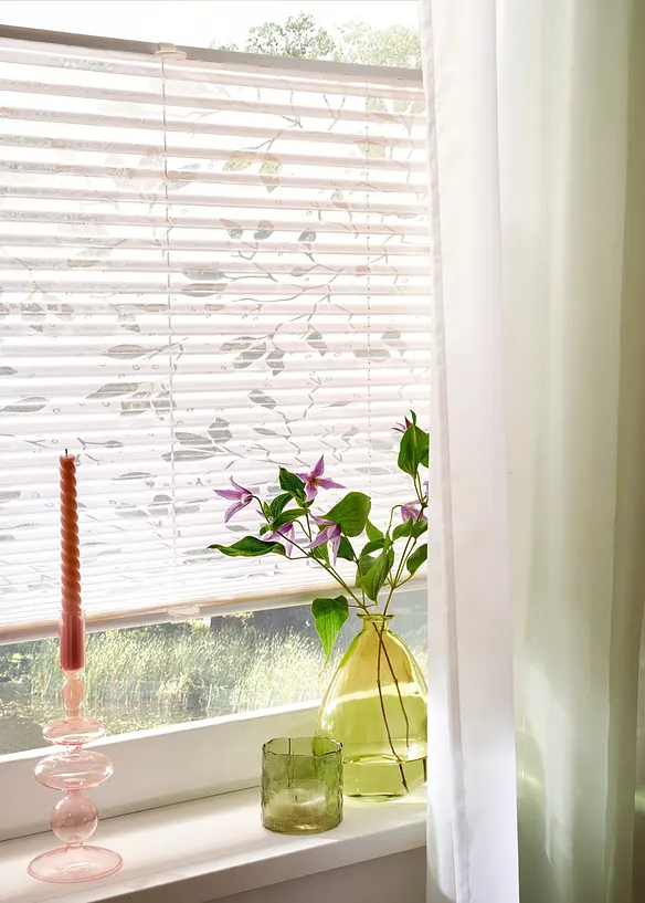 Tenda plissettata devor&eacute; con foglie, bonprix