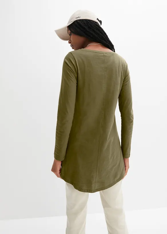 Maglia a maniche lunghe in jersey slub leggero, bonprix