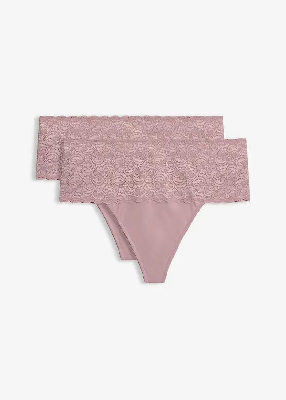Perizoma con effetto modellante medio (pacco da 2), bonprix