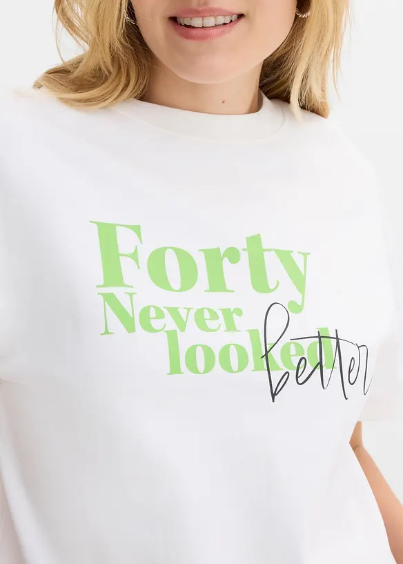 T-shirt larga in puro cotone biologico, bonprix