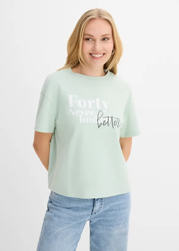T-shirt larga in puro cotone biologico, bonprix