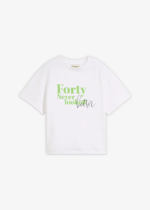 T-shirt larga in puro cotone biologico, bonprix