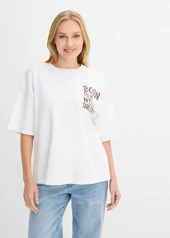 Maxi maglia in puro cotone biologico, bonprix