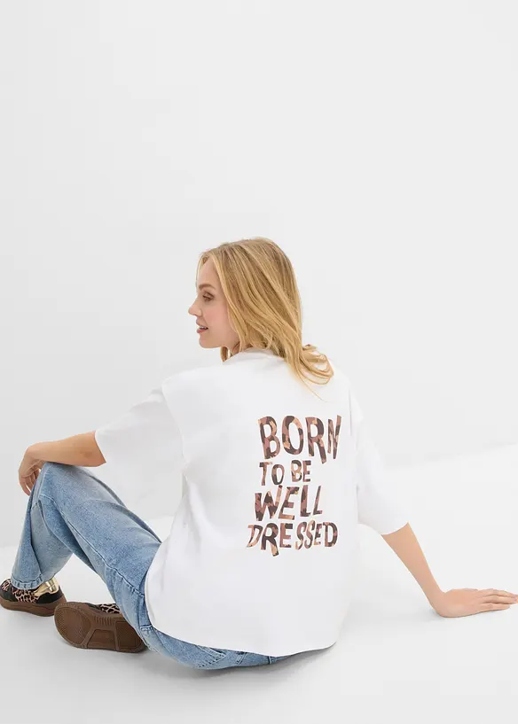 Maxi maglia in puro cotone biologico, bonprix