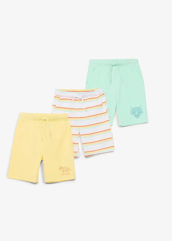 Bermuda in jersey di puro cotone biologico (pacco da 3), bonprix