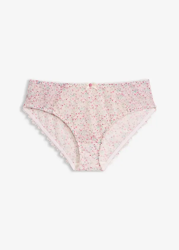 Slip alto con pizzo a fantasia floreale, bonprix