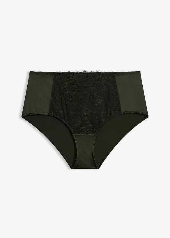 Culotte a vita alta con pizzo floreale, bonprix