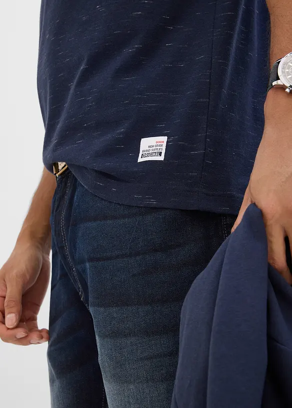 Polo con colletto in tessuto, bonprix