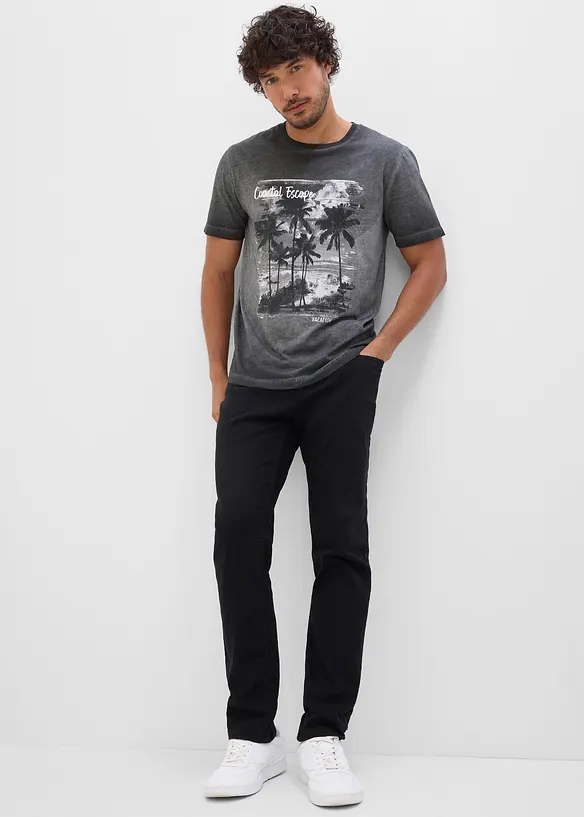 T-shirt in puro cotone biologico con effetto lavato, bonprix
