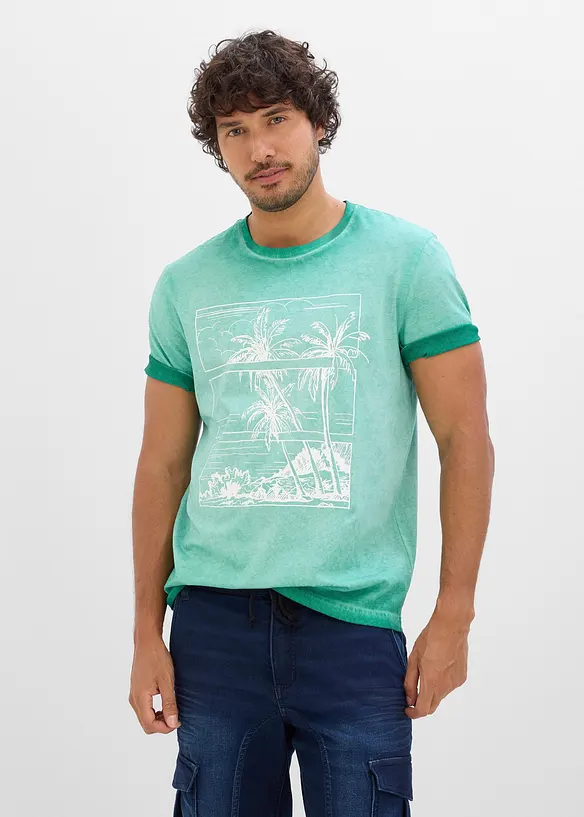 T-shirt in puro cotone biologico effetto lavato, bonprix