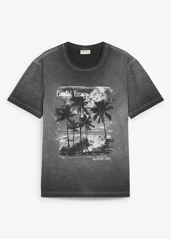 T-shirt in puro cotone biologico con effetto lavato, bonprix
