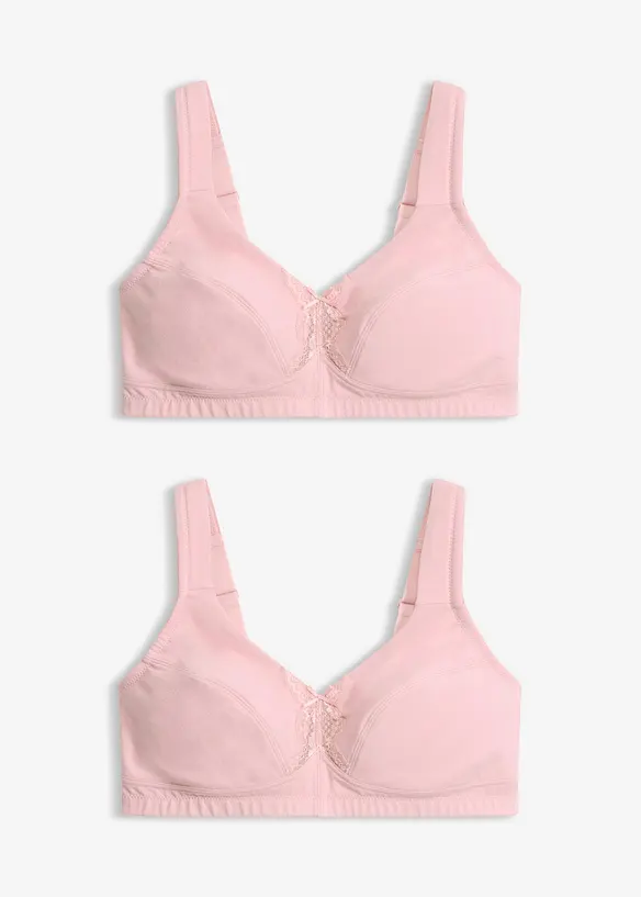 Reggiseno senza ferretto  con cotone biologico (pacco da 2), bonprix