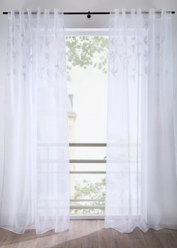 Tenda trasparente ricamata (pacco da 1), bonprix