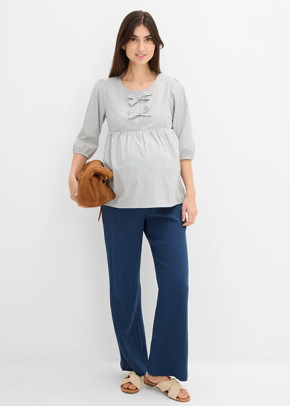 Blusa pr&eacute;maman in tessuto leggero di cotone biologico, bonprix