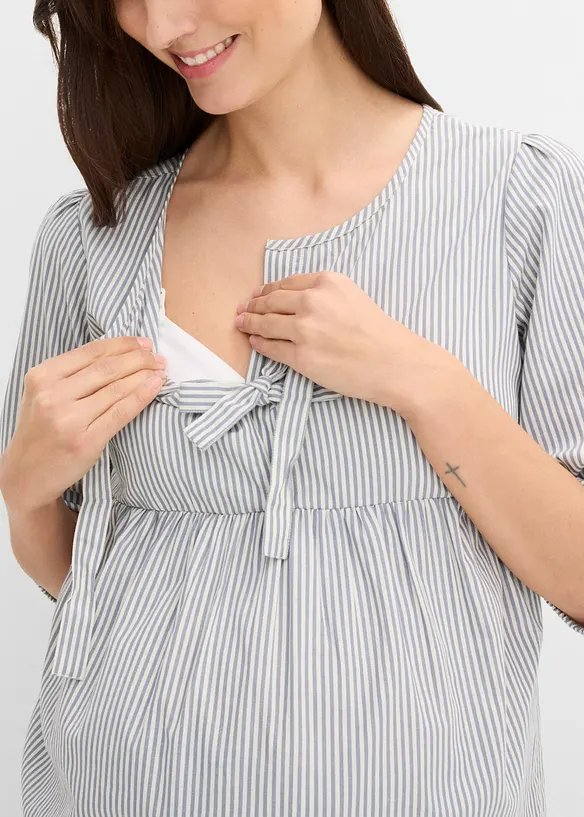 Blusa pr&eacute;maman in tessuto leggero di cotone biologico, bonprix