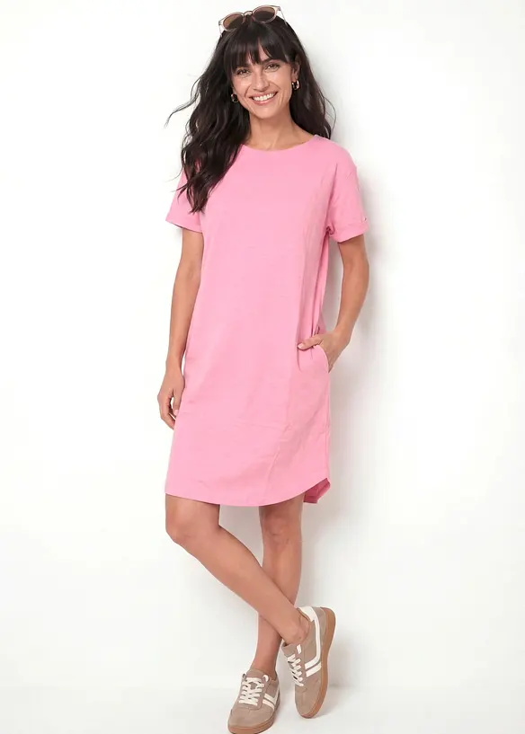 Abito leggero in jersey fiammato di cotone biologico (pacco da 2), bonprix
