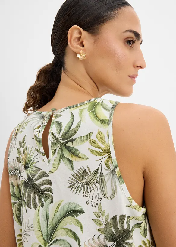 Top fantasia in misto lino, bonprix