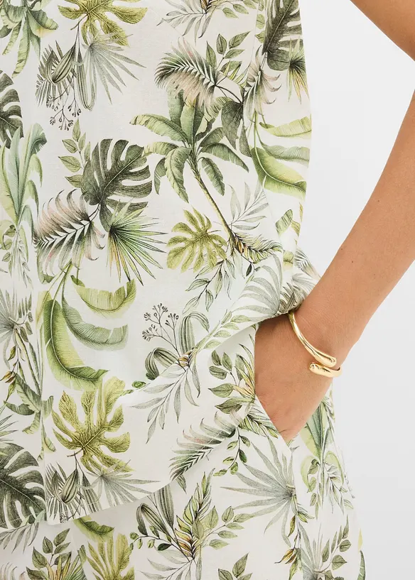 Top fantasia in misto lino, bonprix