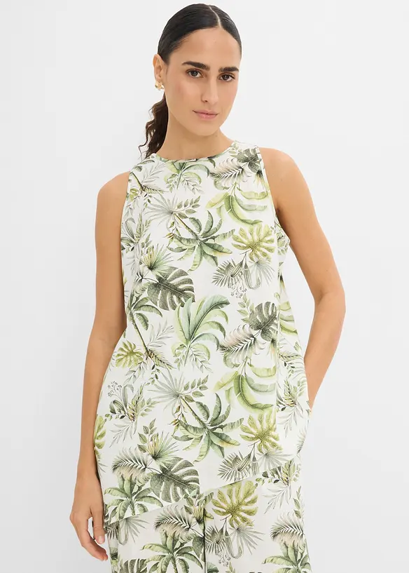 Top fantasia in misto lino, bonprix