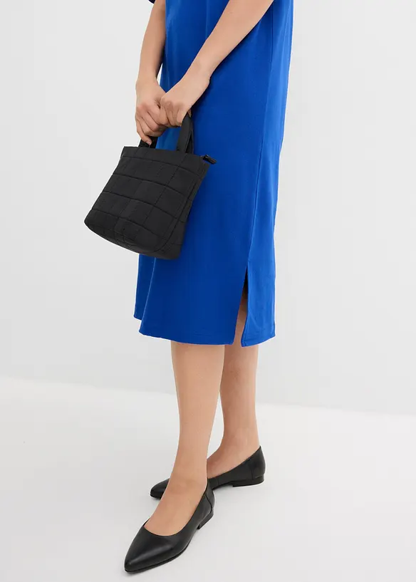 Abito midi in puro cotone biologico con colletto polo, bonprix