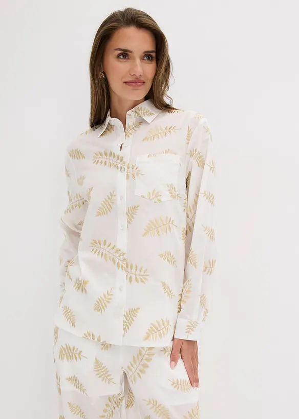 Camicetta in puro cotone con ricamo, bonprix