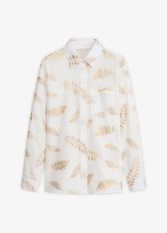 Camicetta in puro cotone con ricamo, bonprix