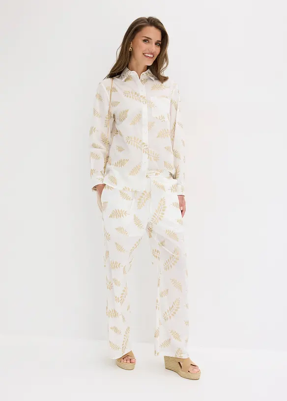 Camicetta in puro cotone con ricamo, bonprix