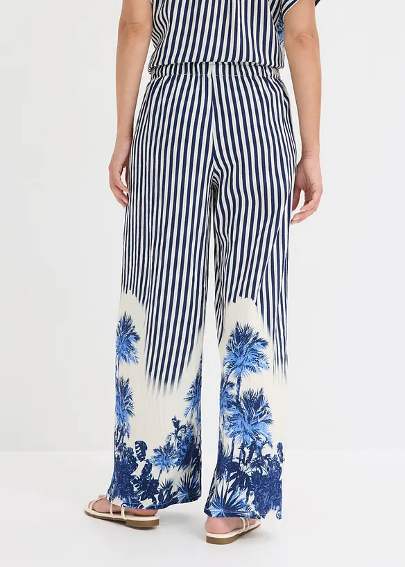 Pantaloni a palazzo in misto viscosa fluido, bonprix