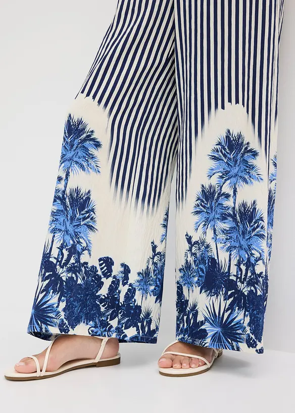 Pantaloni a palazzo in misto viscosa fluido, bonprix