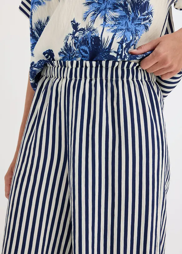 Pantaloni a palazzo in misto viscosa fluido, bonprix
