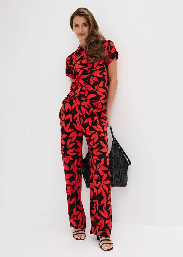 Pantaloni a palazzo in viscosa fluida, bonprix