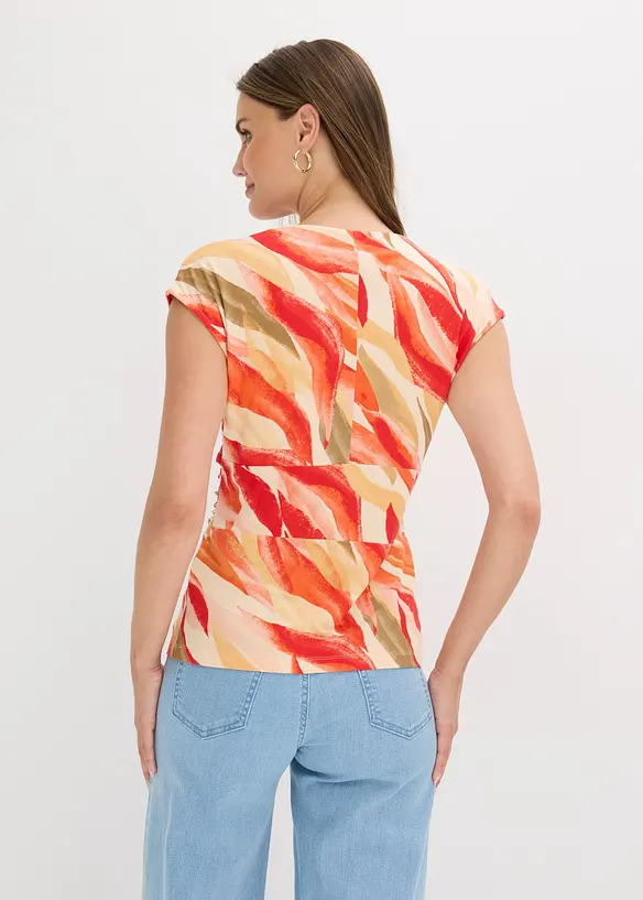 Maglia in misto viscosa morbido con drappeggio, bonprix