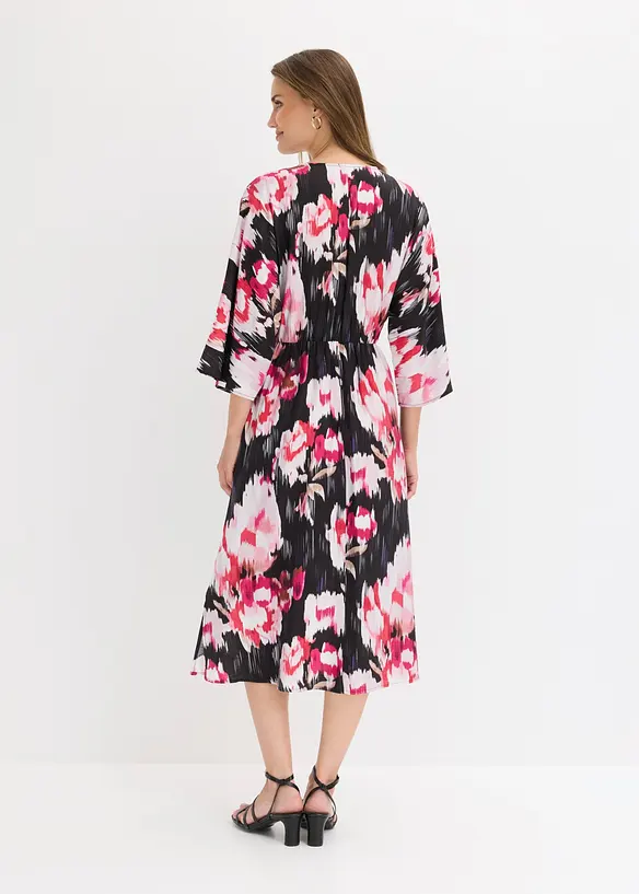 Abito midi in misto viscosa fluido, bonprix