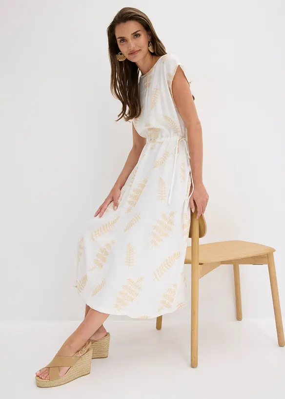 Abito midi con ricami, bonprix