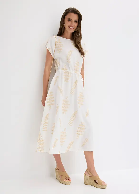 Abito midi con ricami, bonprix