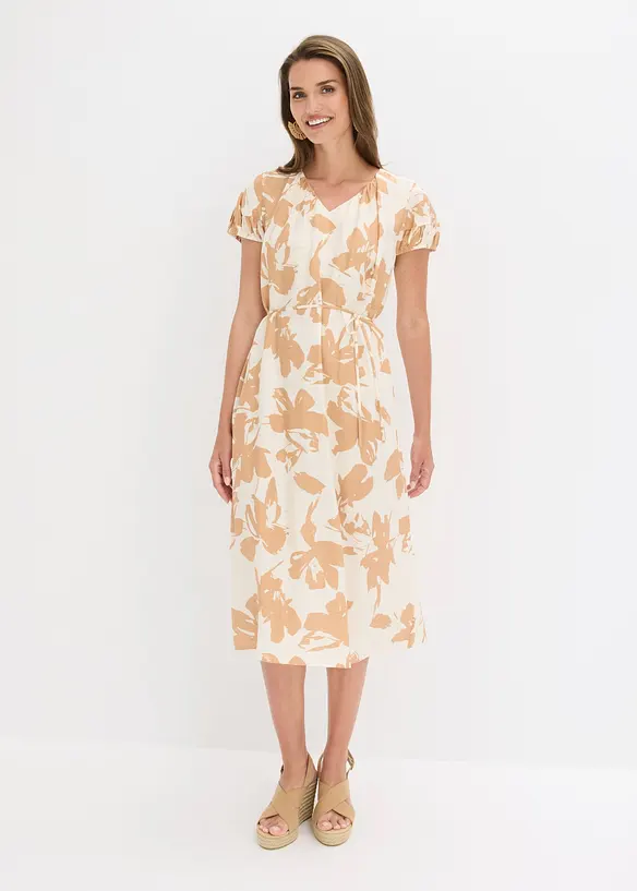 Abito midi in misto viscosa fluido, bonprix