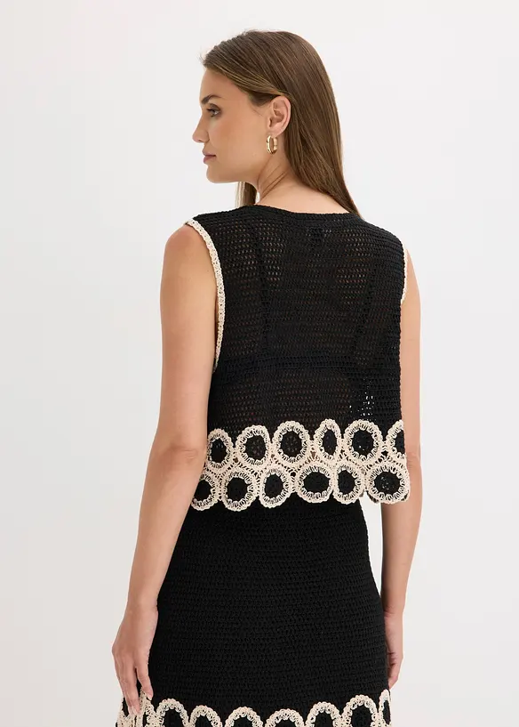 Gilet in maglia di puro cotone, bonprix