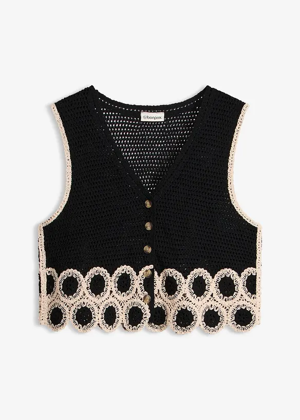Gilet in maglia di puro cotone, bonprix